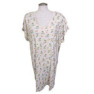 Womens Plus 2X Sleepwear Sleep Gown Palm Trees Sun Shells Vacation Resortwear